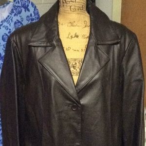 Dark Brown Leather Coat